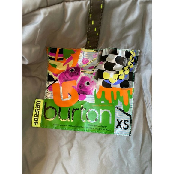 BURTON Yellow Full Zip Hooded Ski Snow Jacket XS - Picture 4 of 11